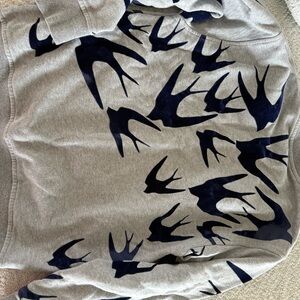 Alexander McQueen Gray and Black Bird Print Sweatshirt